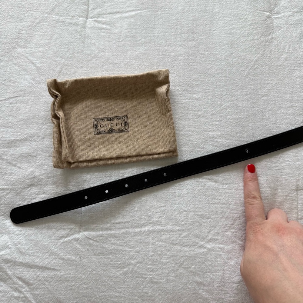 Gucci GG Marmont Thin Belt black leather❤️ - Picture 6 of 8